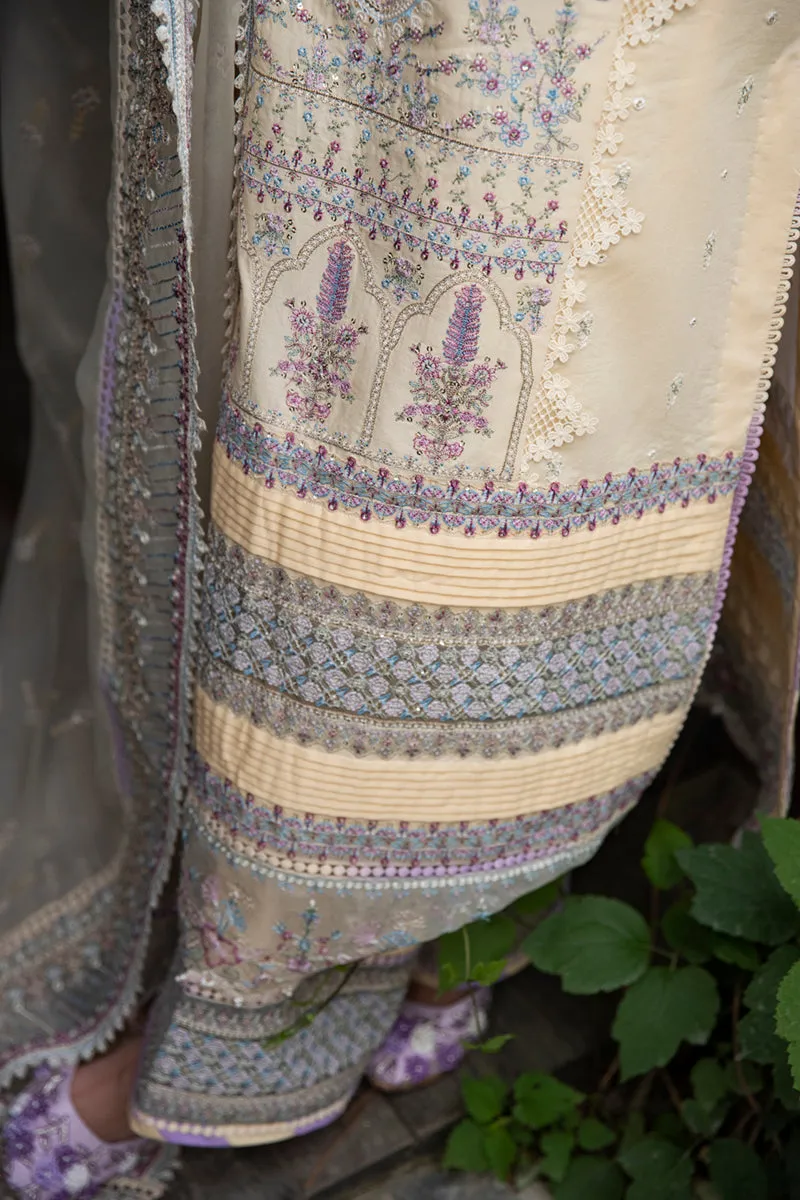 EB-09  DAPHNE | Qalamkar Rahi Luxury Festive Collection 2022 | Unstitched Embroidered Lawn Suits