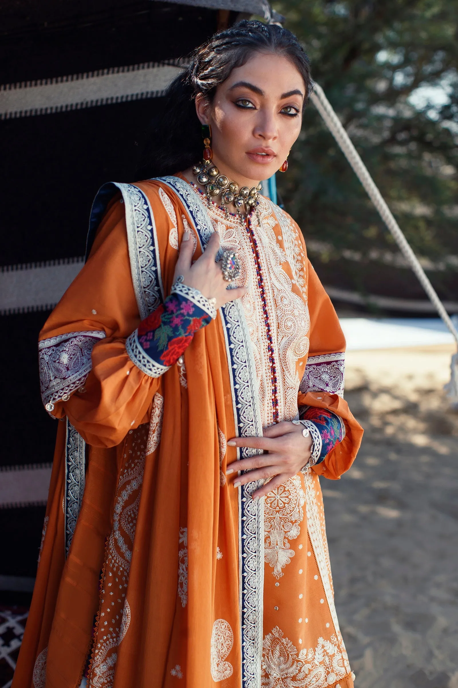 EL22-05 B (REEM)  | Elan Lawn 2022 | Unstitched Embroidered Lawn Suit