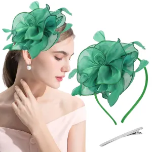 Fascinators Hats for WomenKentucky Derby Hats for WomenTeal Fascinators for WomenTurquoise Fascinators for WomenFascinators Hats for Women Tea PartyFascinator HeadbandFascinator Headpiece