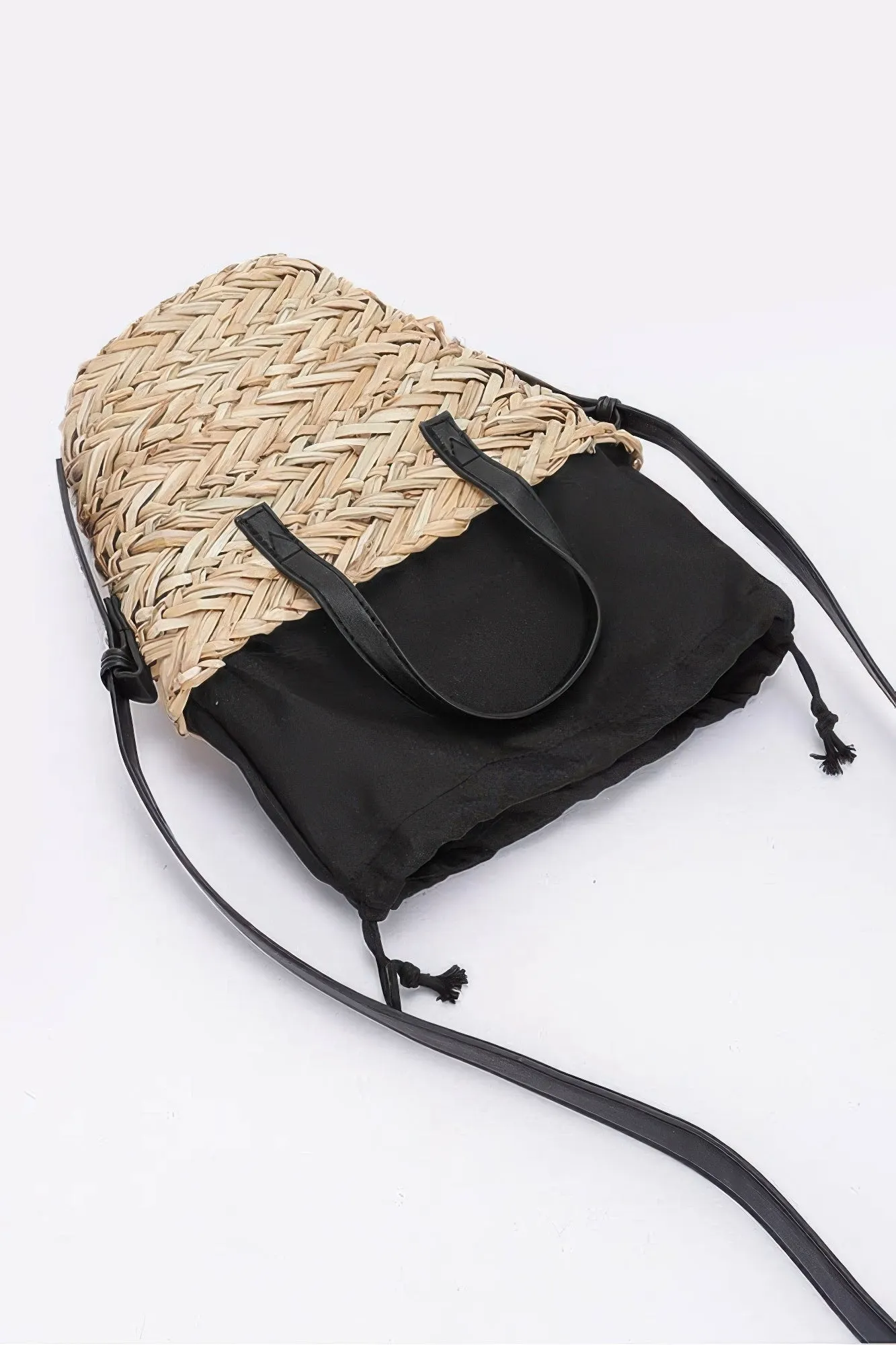 Faux Straw Small Tote Bag