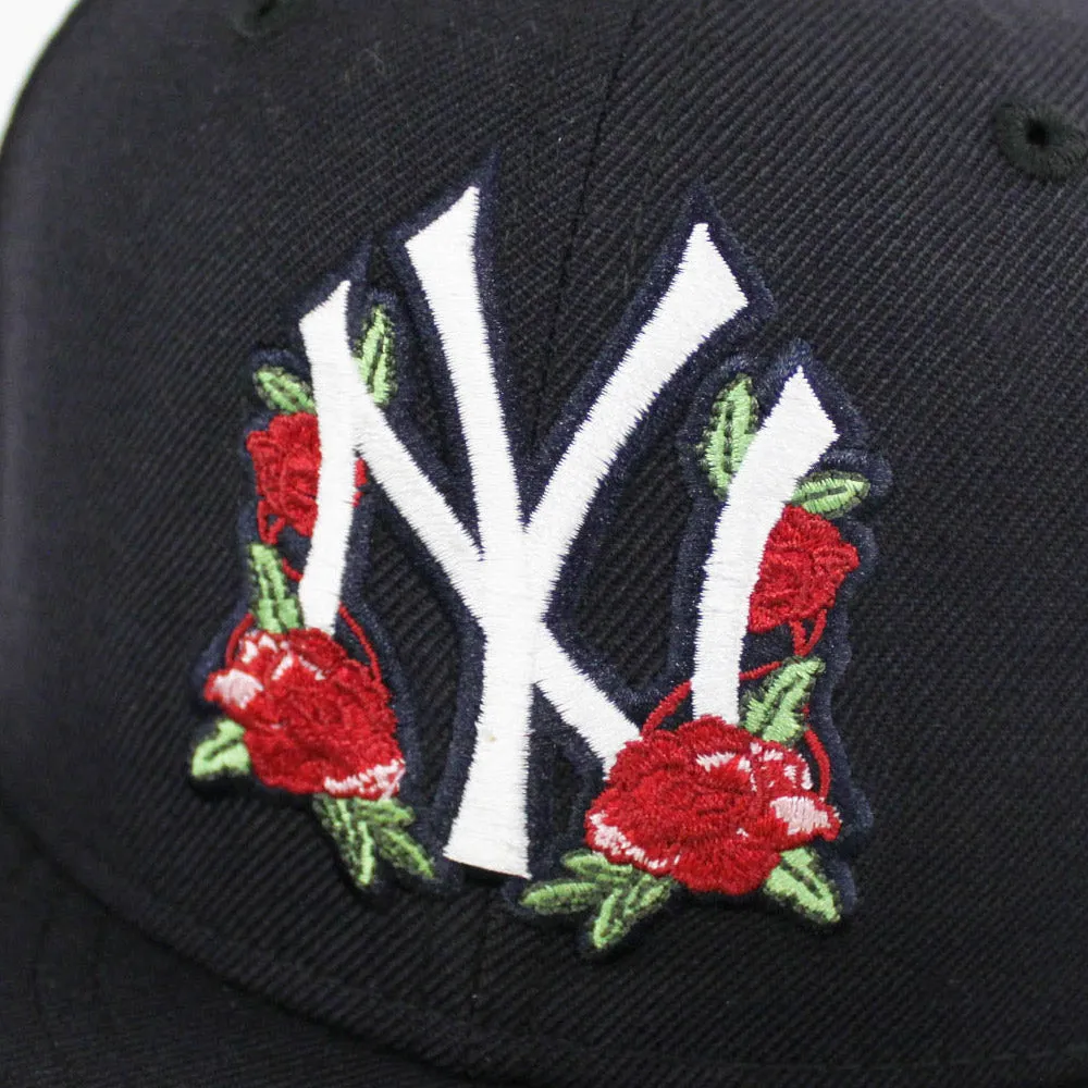 Floral New York Yankees New Era 59Fifty Fitted Hat (Navy Gray Under Brim)