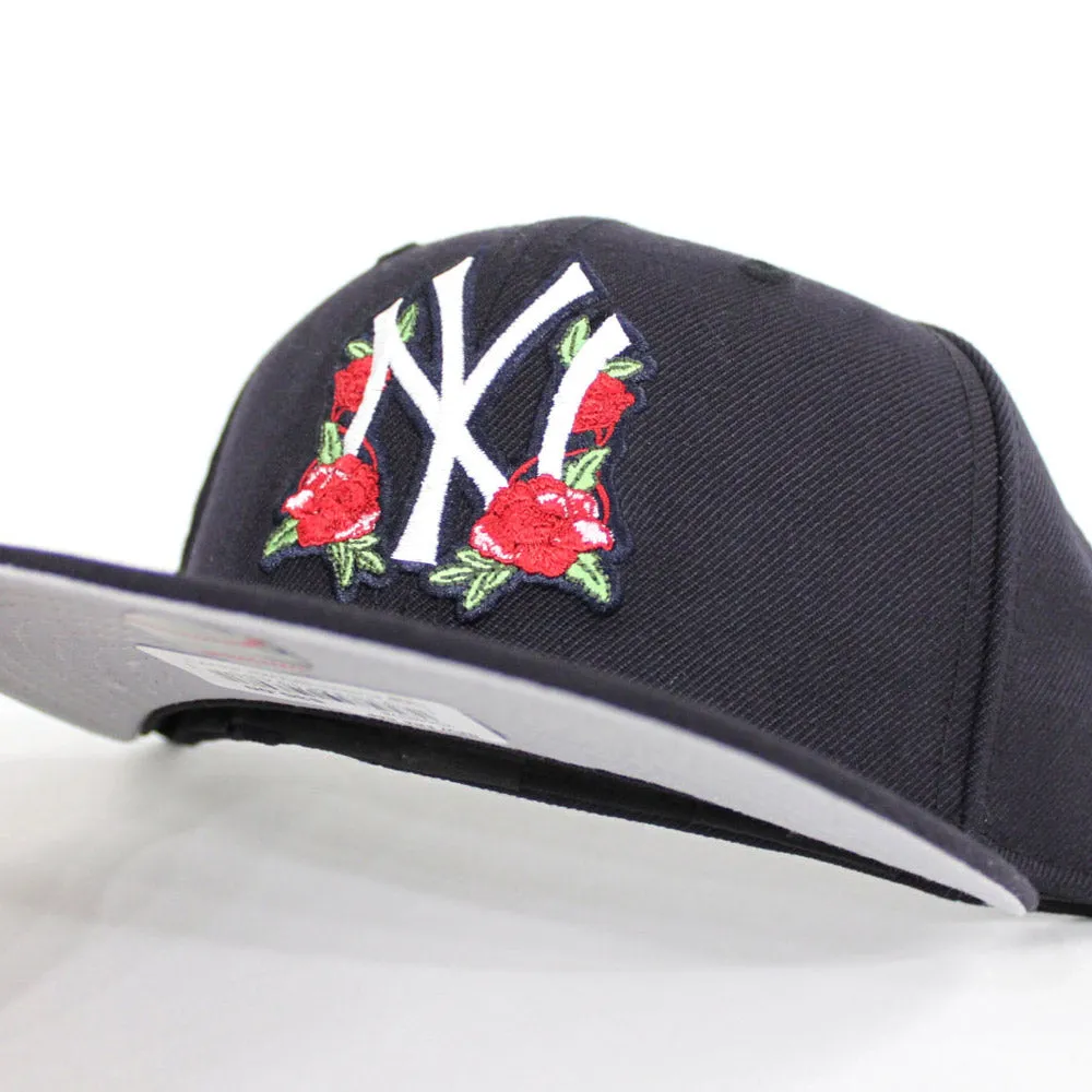 Floral New York Yankees New Era 59Fifty Fitted Hat (Navy Gray Under Brim)