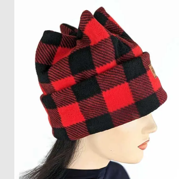 Four Point Fleece Beanie Toque, asst'd prints