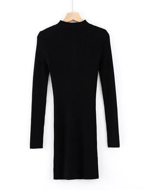 FOURBASIX Knit Zip Dress