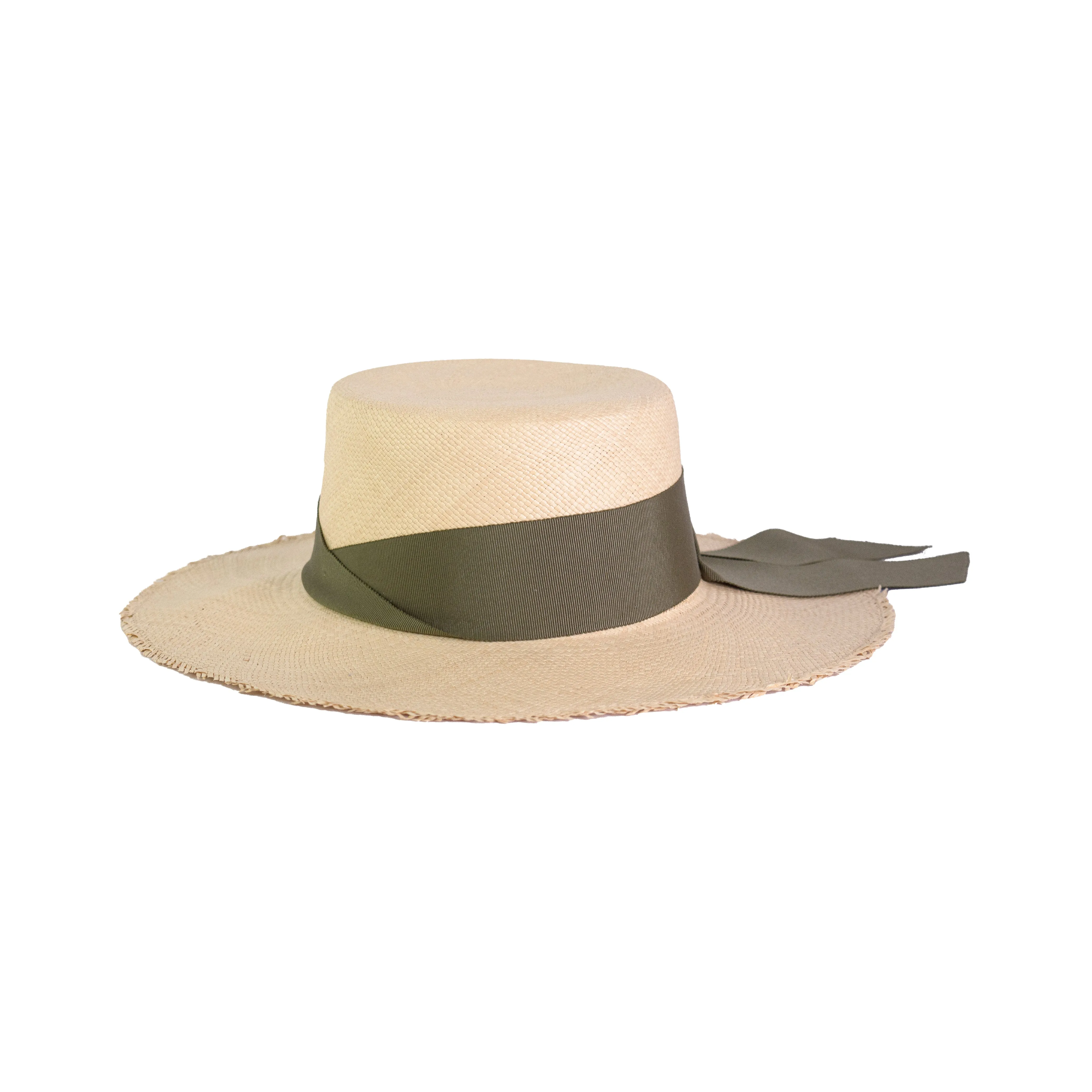 Frayed Cordovan Long Brim Hat