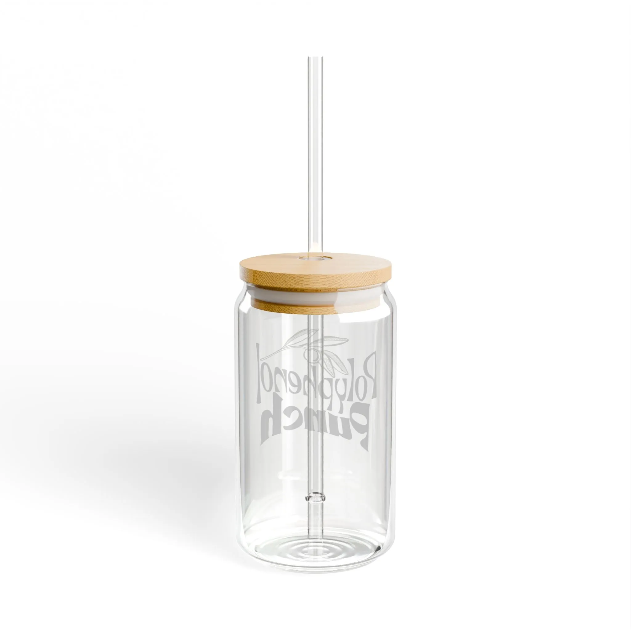 Green olive / Polyphenol punch / consultant gift Olive tree  // Sipper Glass, 16oz