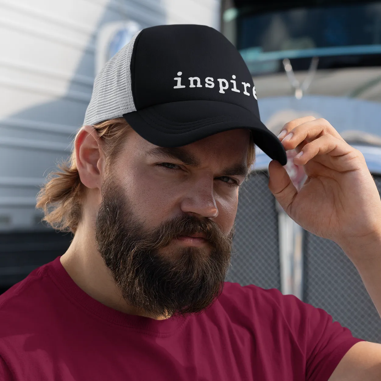 inspire Embroidered Classic Trucker Cap