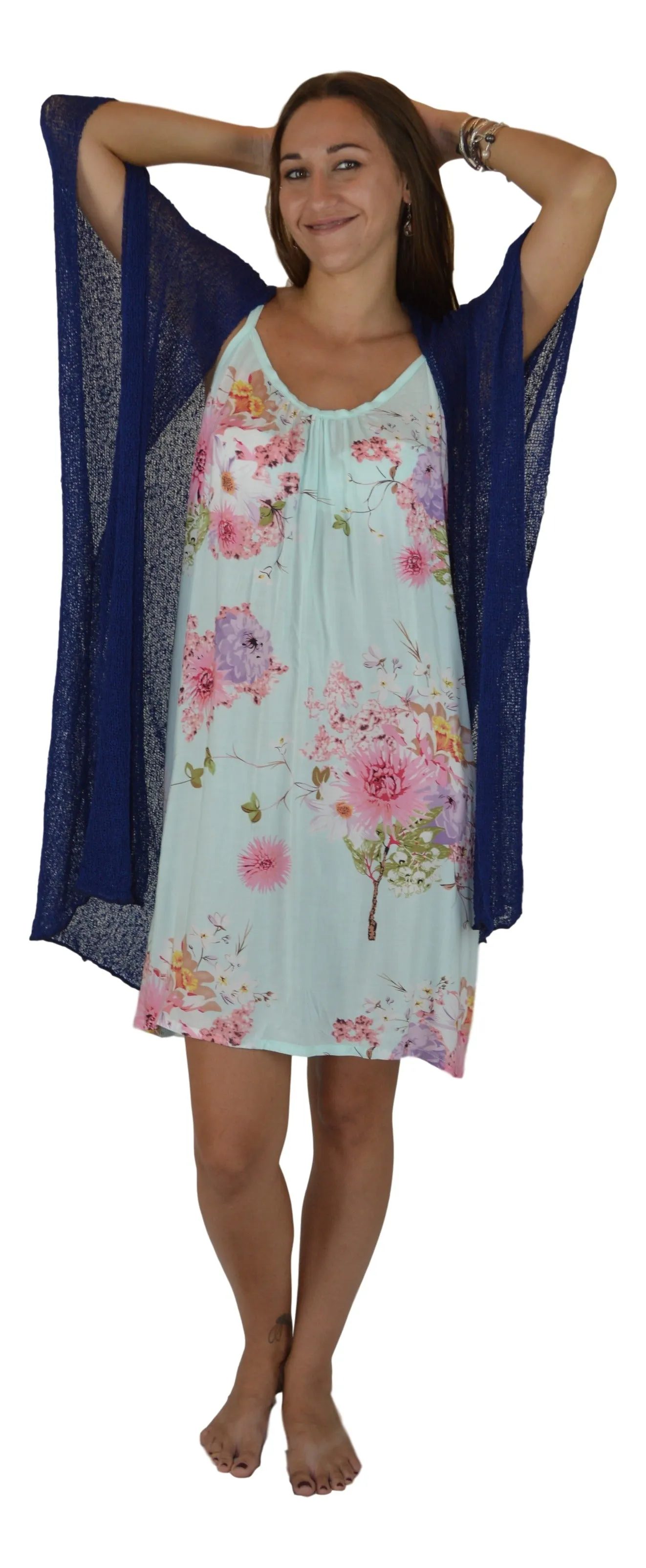 Island Style - Shawl Sweater - Navy