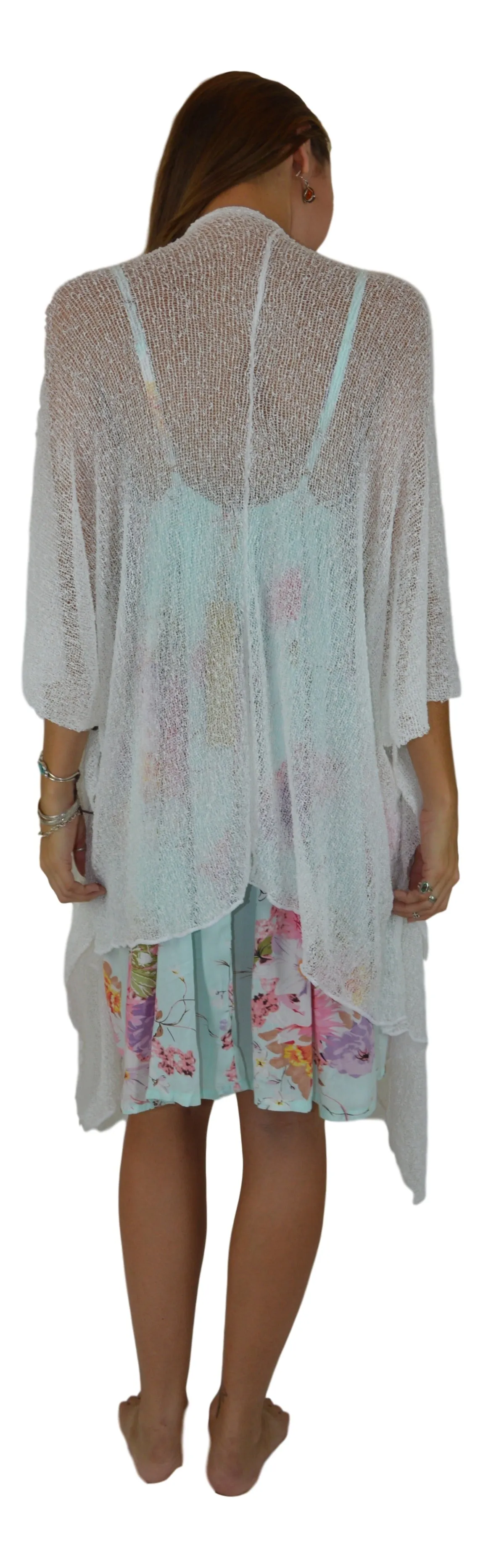 Island Style - Shawl Sweater White