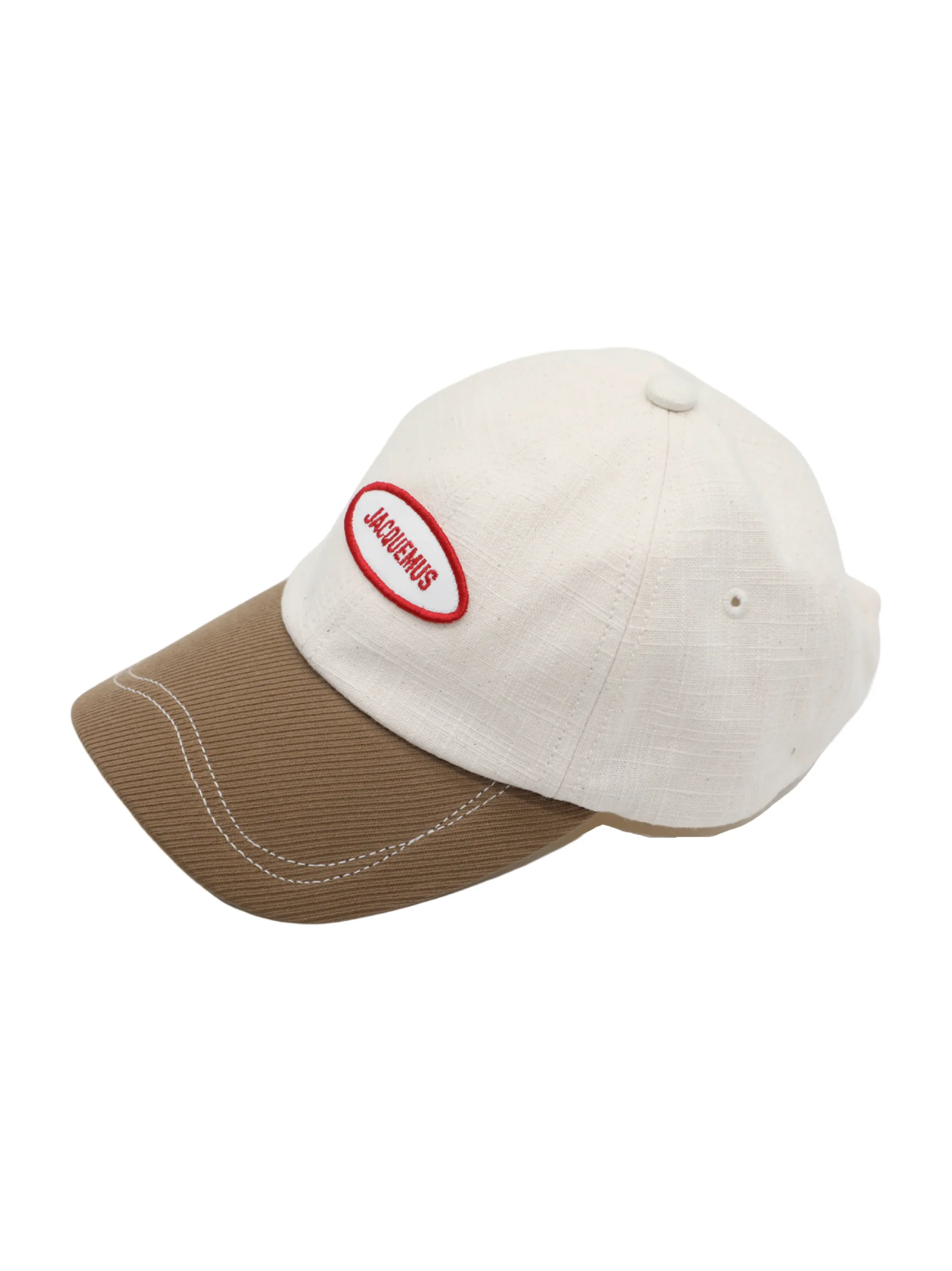 Jacquemus La Casquette Gelato Cap in Off-White/Light Brown