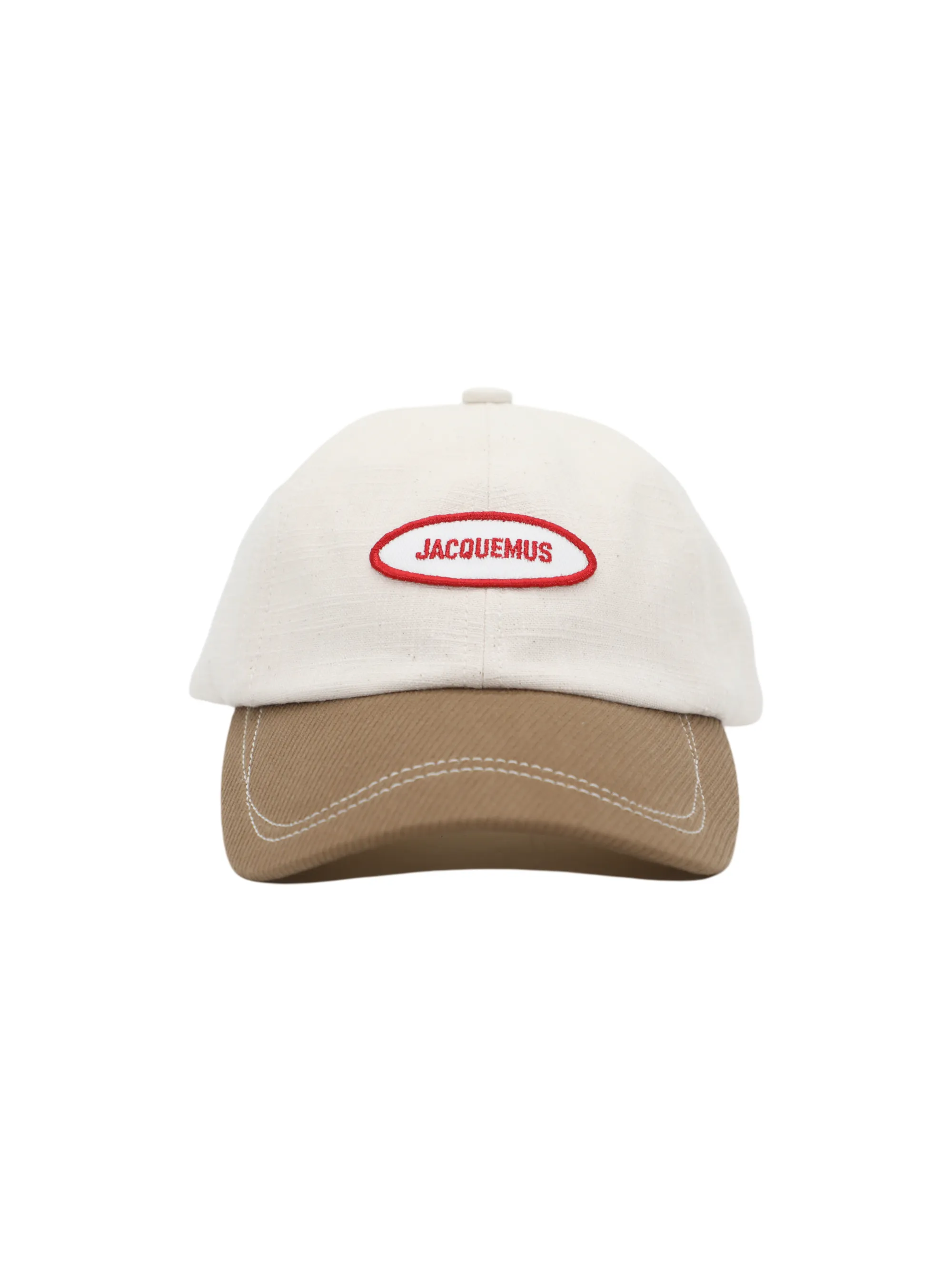 Jacquemus La Casquette Gelato Cap in Off-White/Light Brown