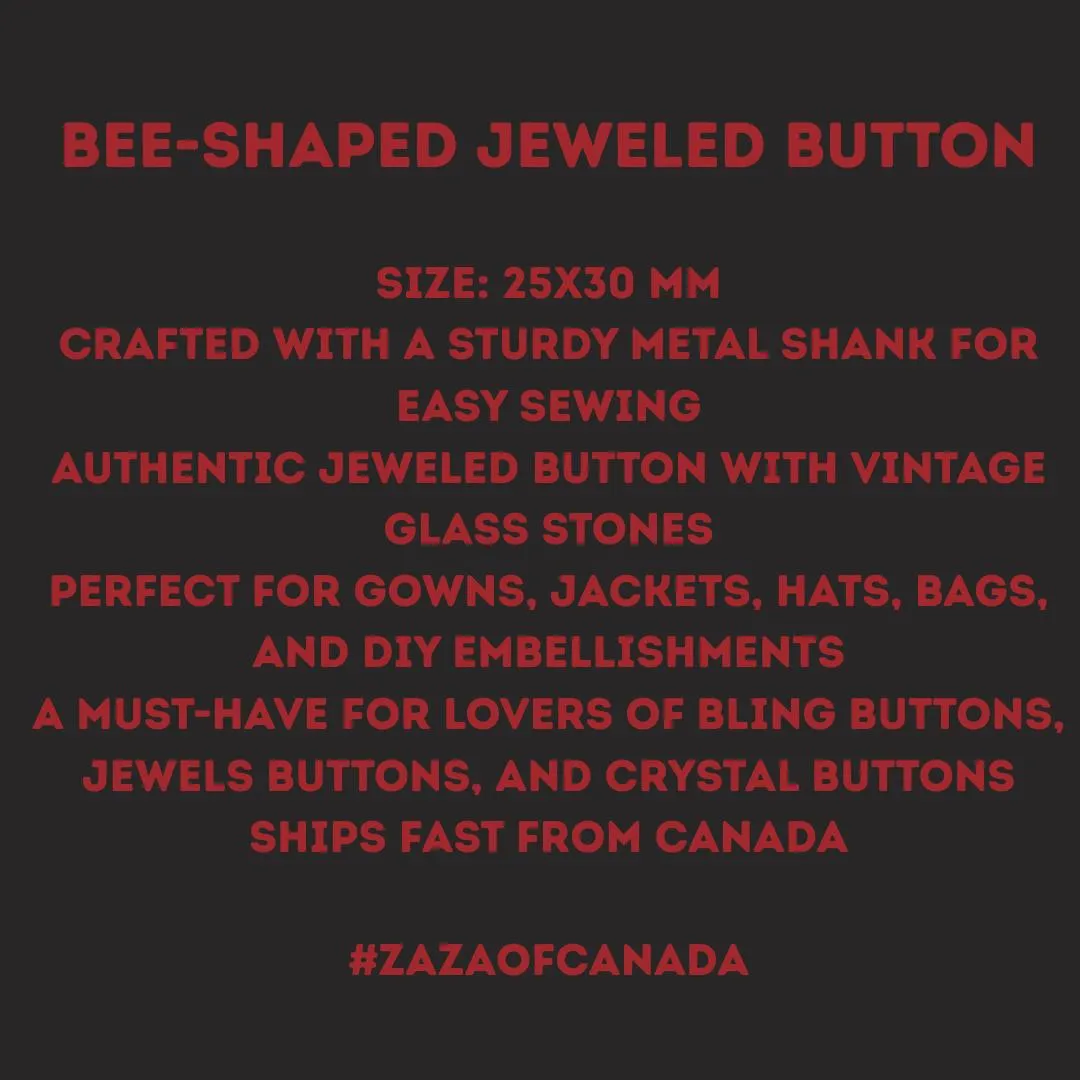 Jeweled Bee Button for Decorating