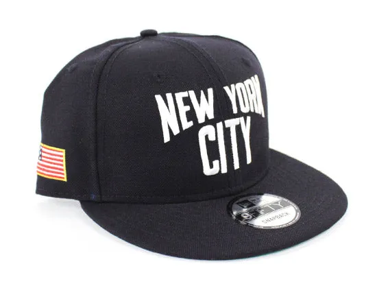 John Lennon New York City New Era 9Fifty Snapback Hat (USA Flag Navy Green Under Brim)