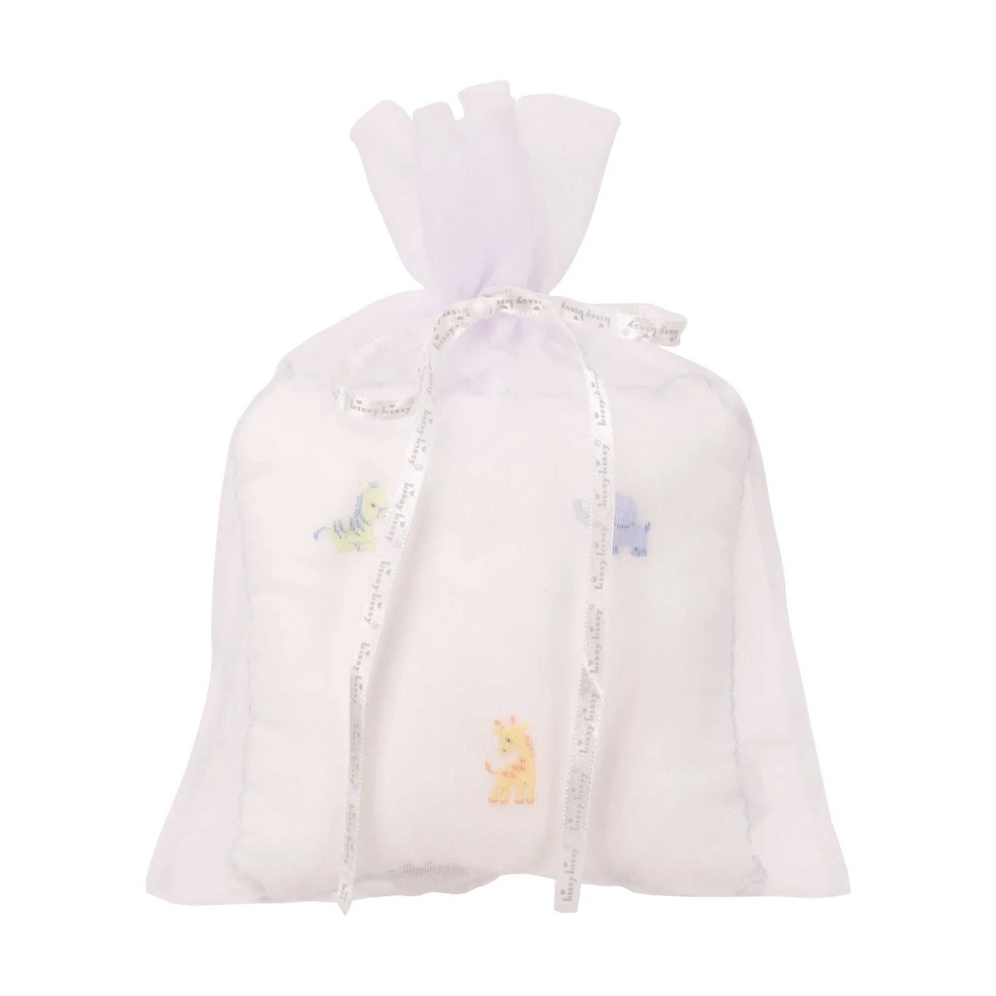 Kissy Kissy New Born White & Lt Blue Musical Pillow