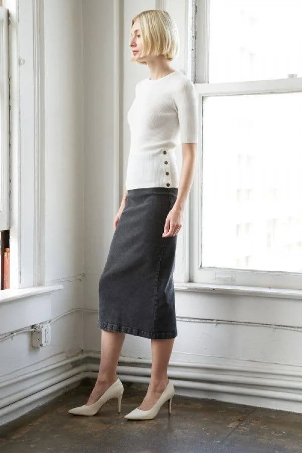 Knitted Ribbed Sweater Top