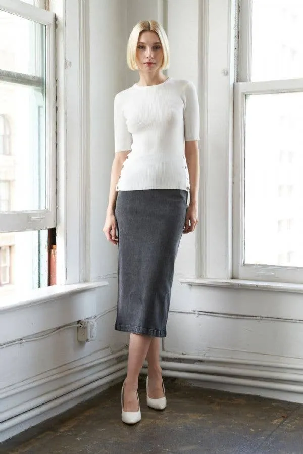 Knitted Ribbed Sweater Top