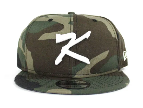 Korea New Era New Era 9Fifty Snapback Hat (Camo Gray Under Brim)