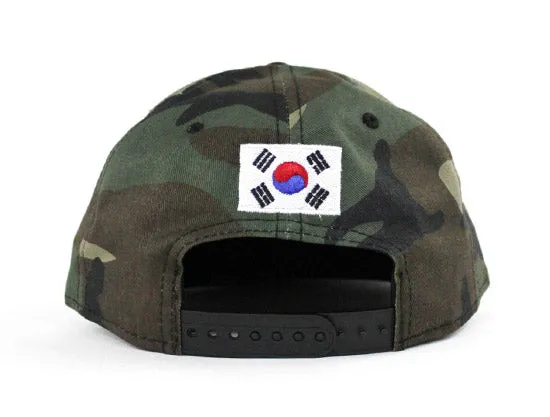 Korea New Era New Era 9Fifty Snapback Hat (Camo Gray Under Brim)