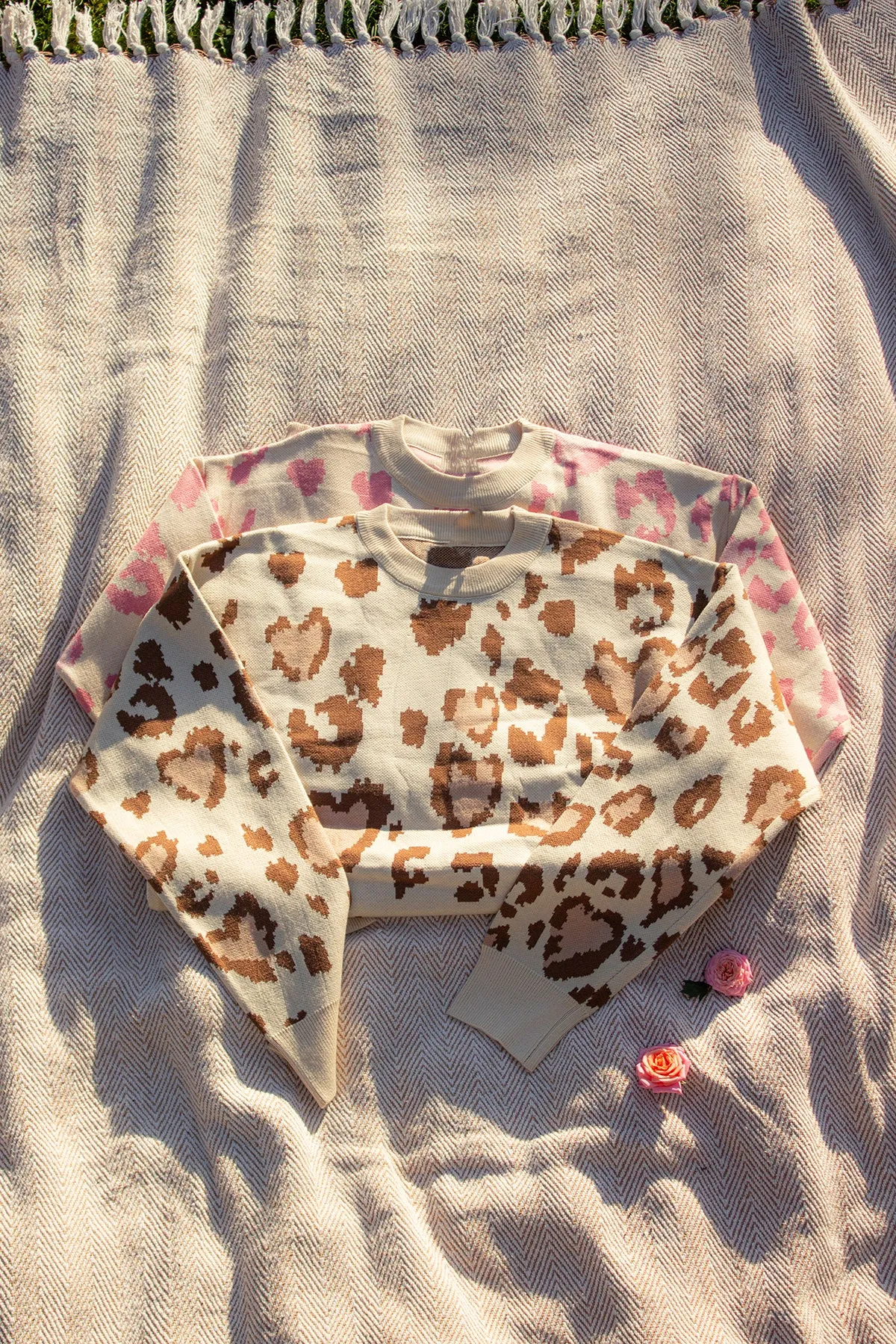 Leopard Print Light Knit Jumper