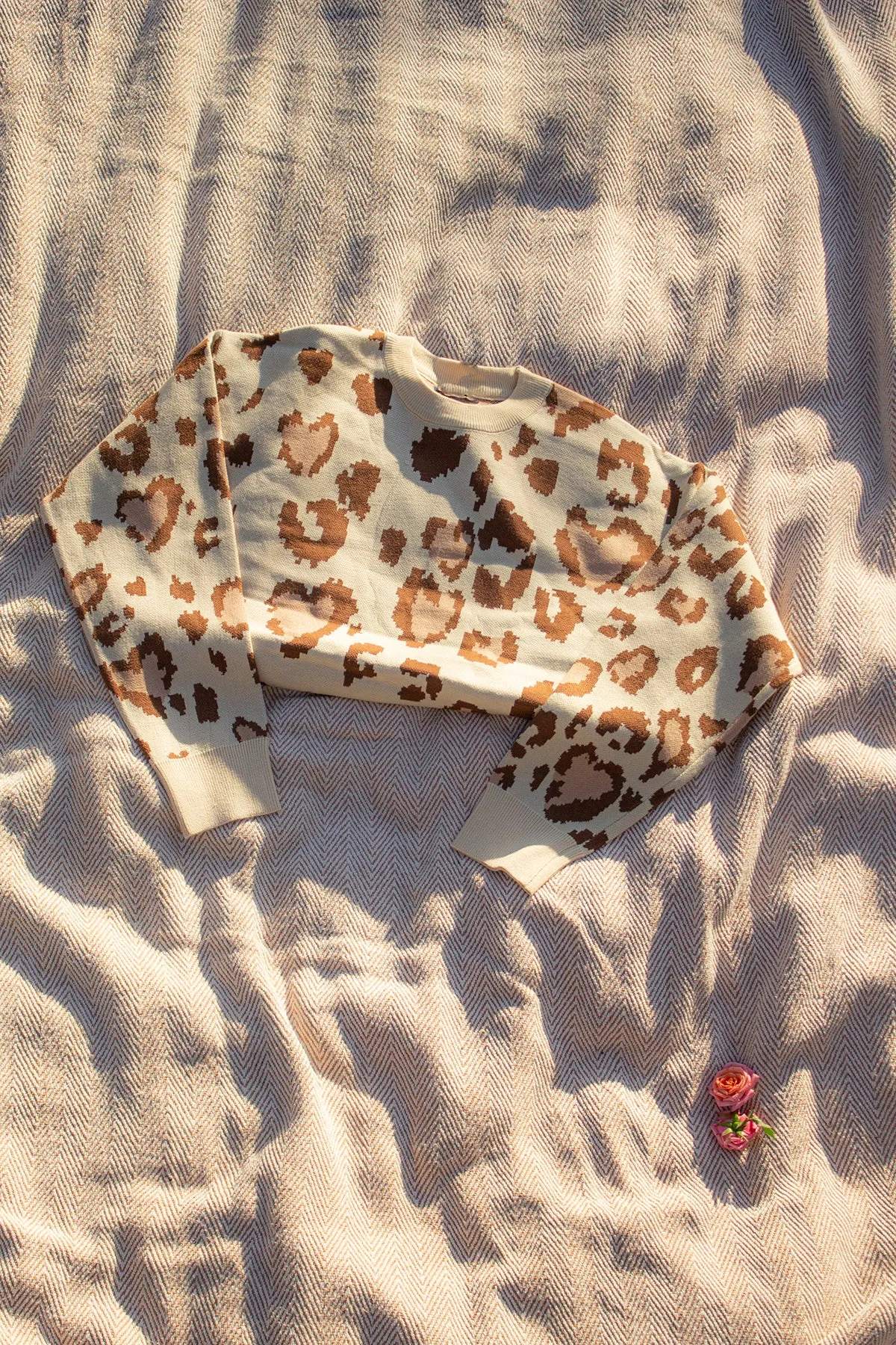 Leopard Print Light Knit Jumper