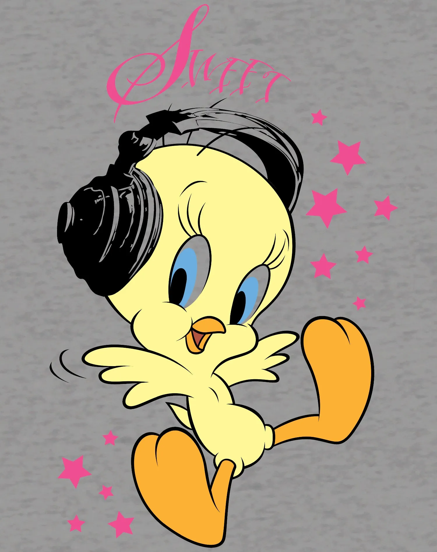 Looney Tunes Tweety Headphones Official Youth T-Shirt