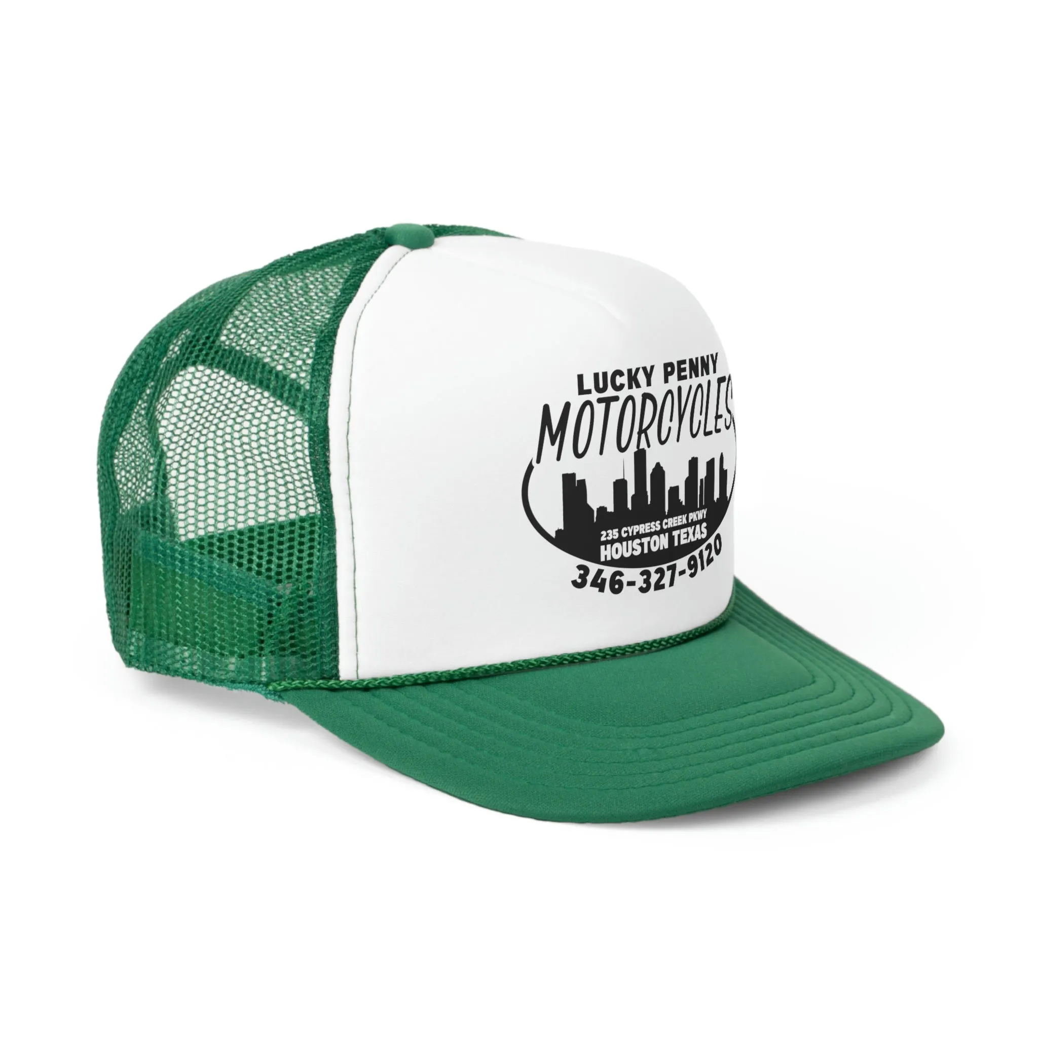 Lucky Penny Cycles Houston Skyline Trucker Cap