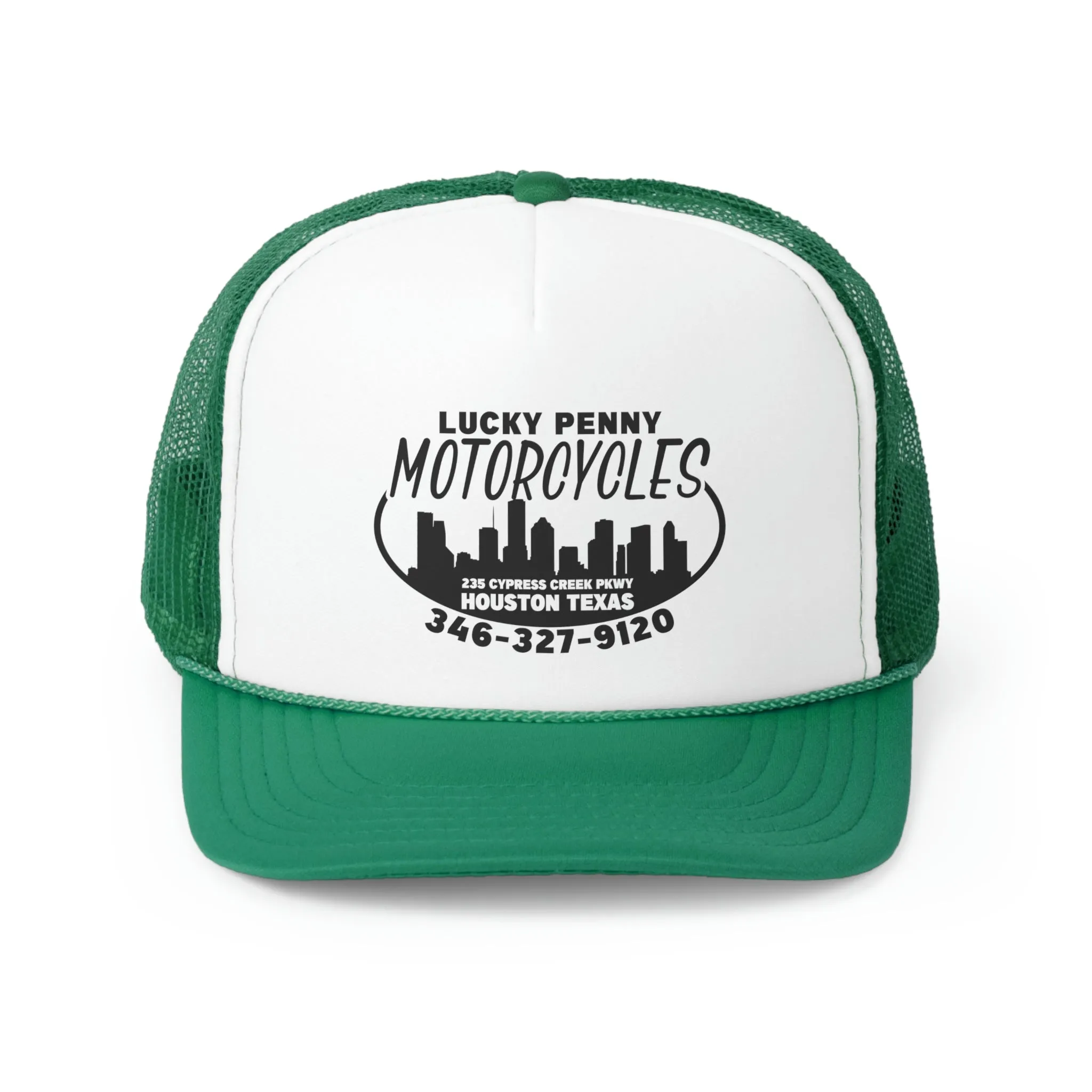 Lucky Penny Cycles Houston Skyline Trucker Cap