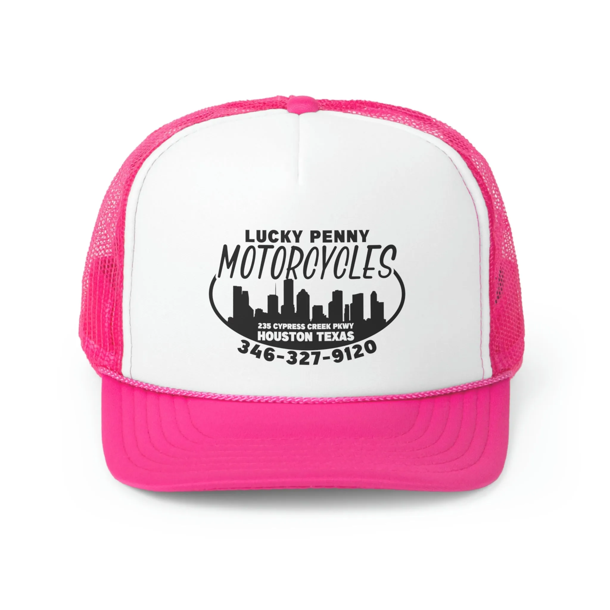 Lucky Penny Cycles Houston Skyline Trucker Cap