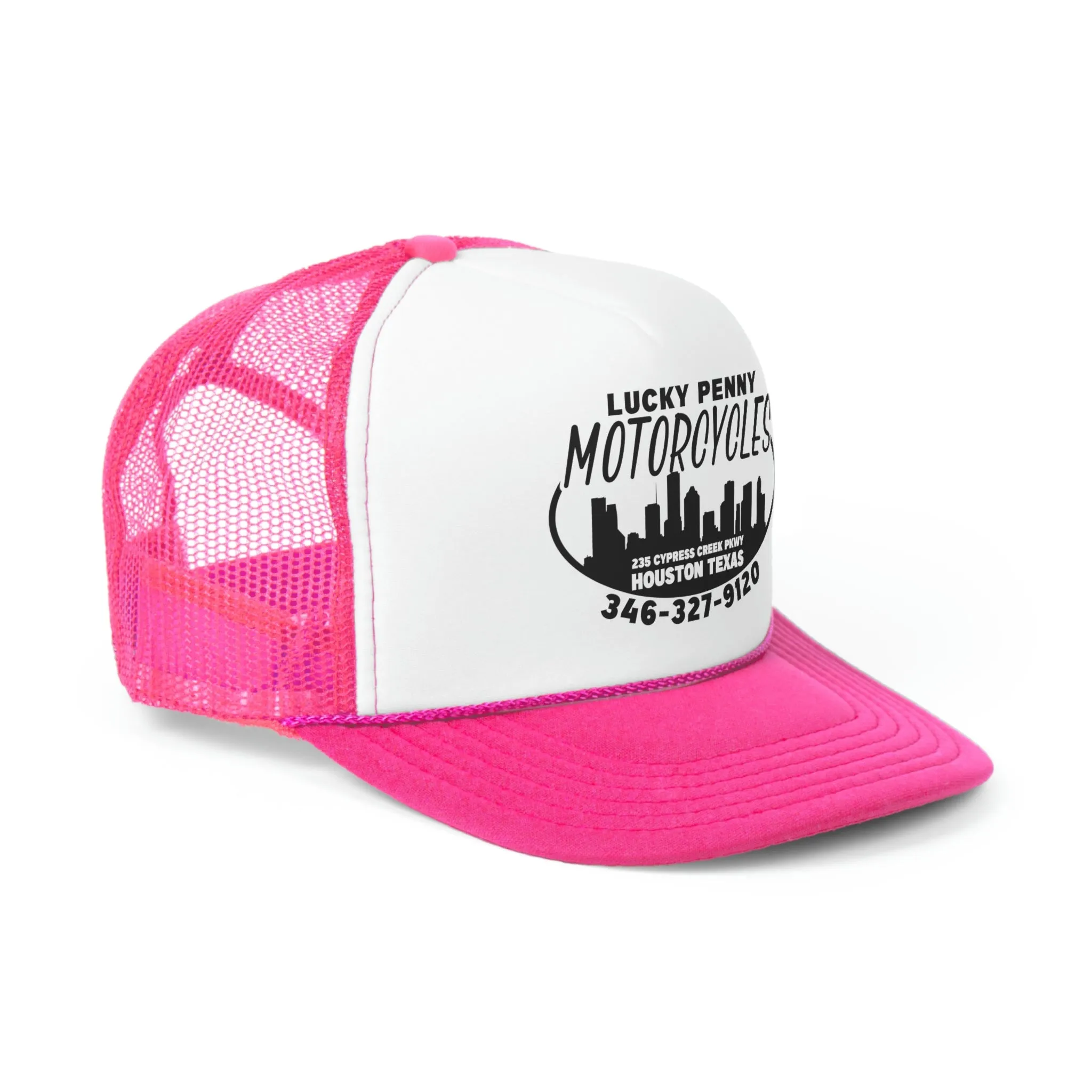 Lucky Penny Cycles Houston Skyline Trucker Cap