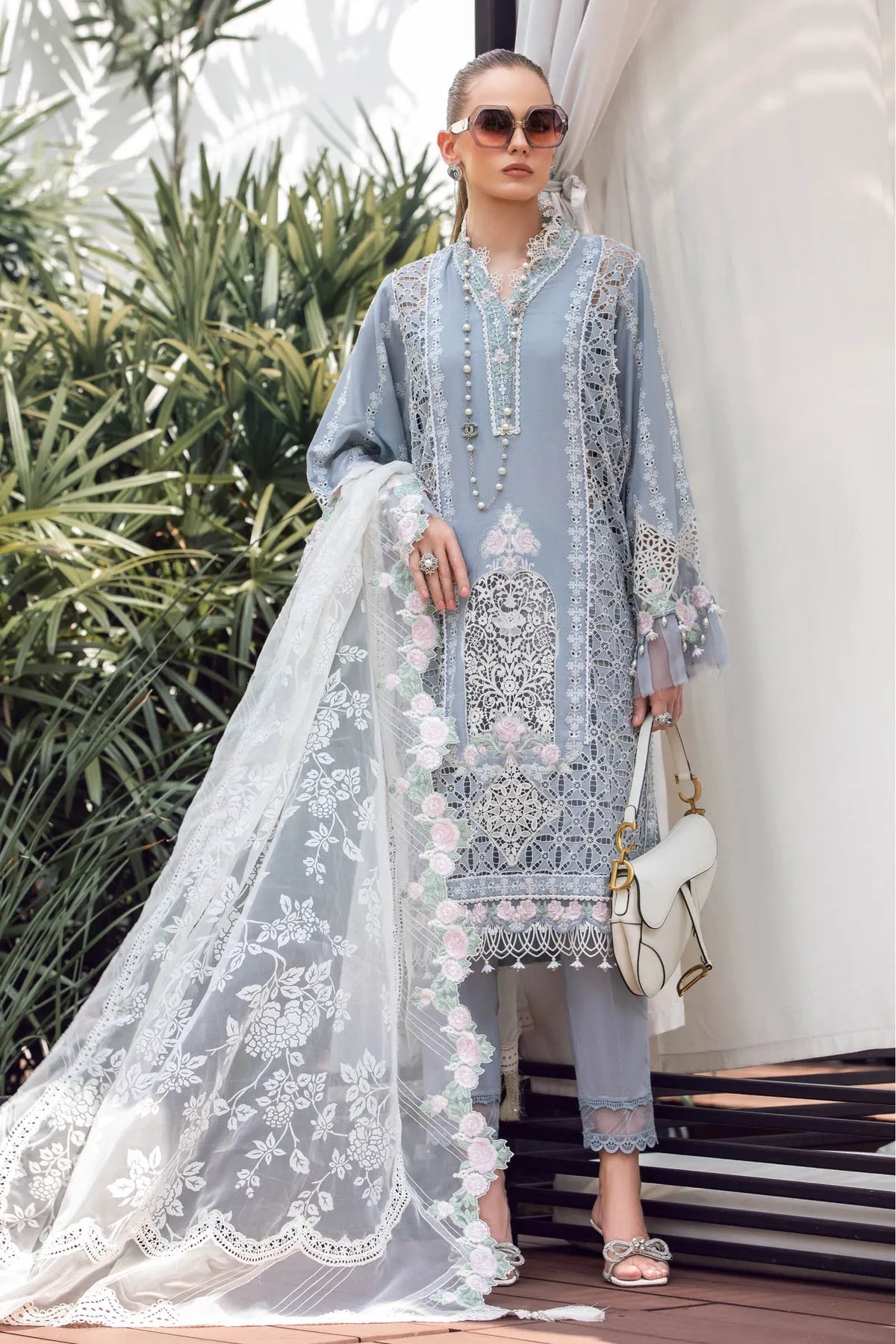 MARIA B | LUXURY LAWN 2023 | EL-23-10-Ice Blue