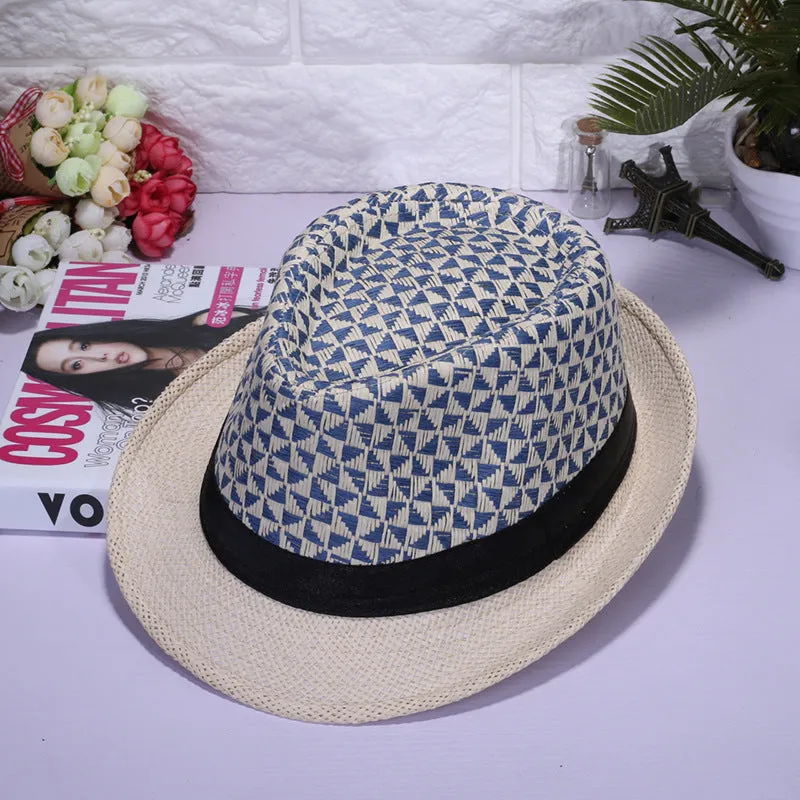 Mens Kentucky Derby Hats Flat Top Denim Hat Men Plaid Retro