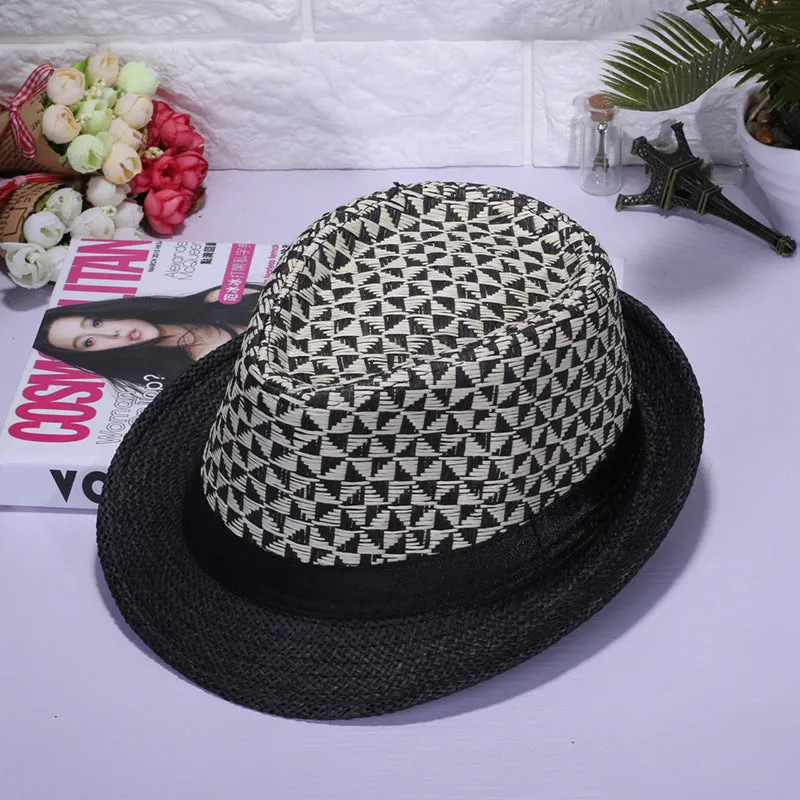 Mens Kentucky Derby Hats Flat Top Denim Hat Men Plaid Retro
