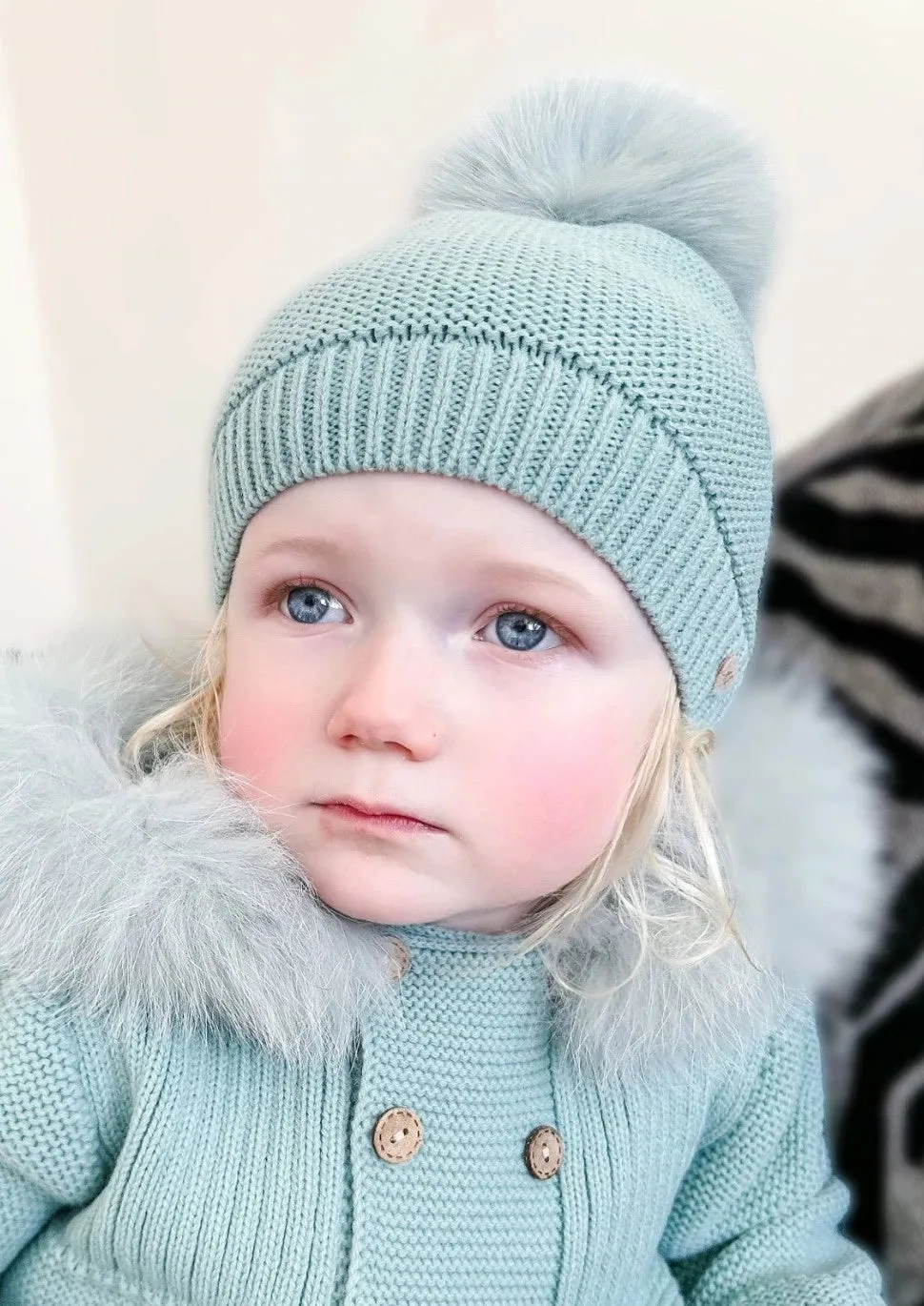 Mint Single Pom Hat