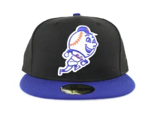 Mr Mets NY Mets New Era 59Fifty Fitted Hats (Black Blue Gray Under Brim)
