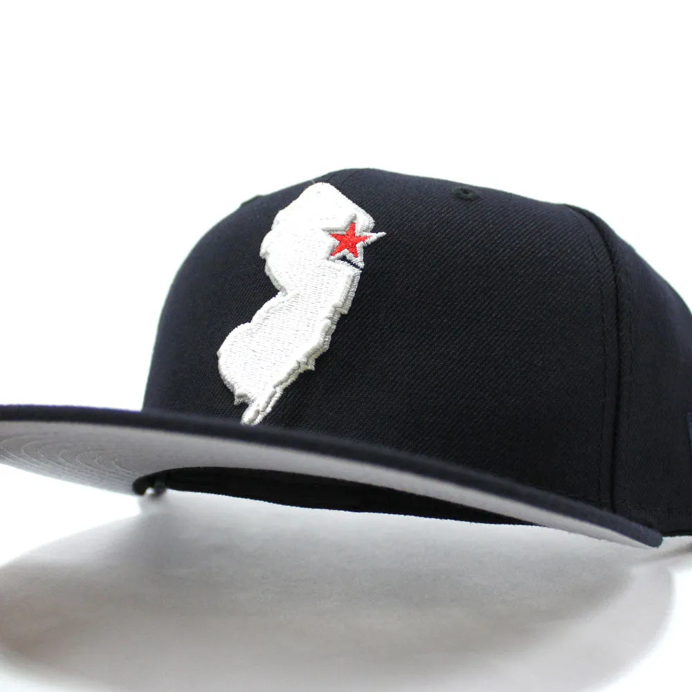 New Jersey State New Era 59Fifty Fitted Hat (Navy Gray Under Brim)