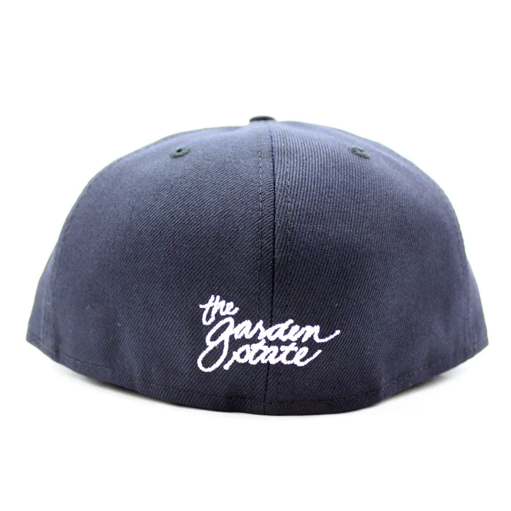 New Jersey State New Era 59Fifty Fitted Hat (Navy Gray Under Brim)