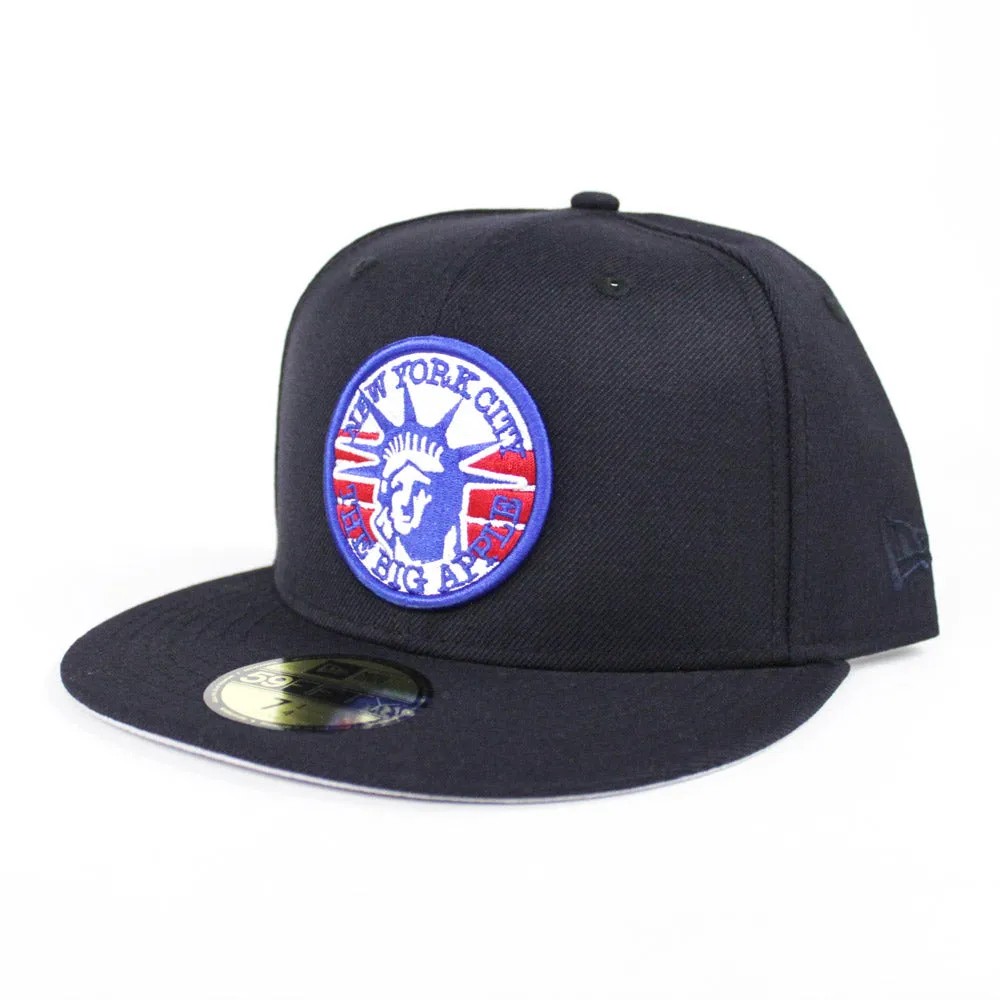 New York City The Big Apple New Era 59Fifty Fitted Hat (Navy Gray Under Brim)