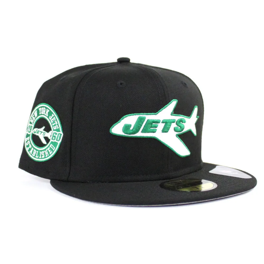 New York Jets 1960 Established New Era 59Fifty Fitted Hat (Black Way Gray Under Brim