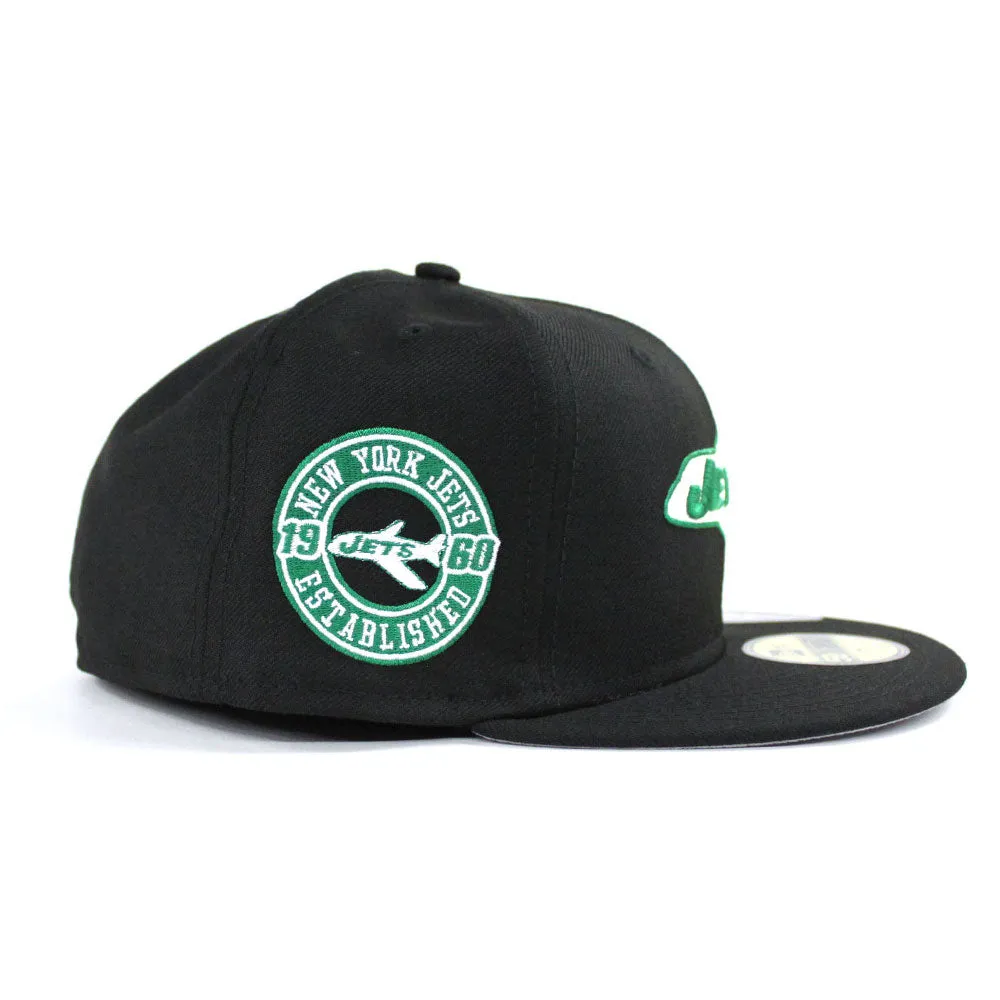 New York Jets 1960 Established New Era 59Fifty Fitted Hat (Black Way Gray Under Brim