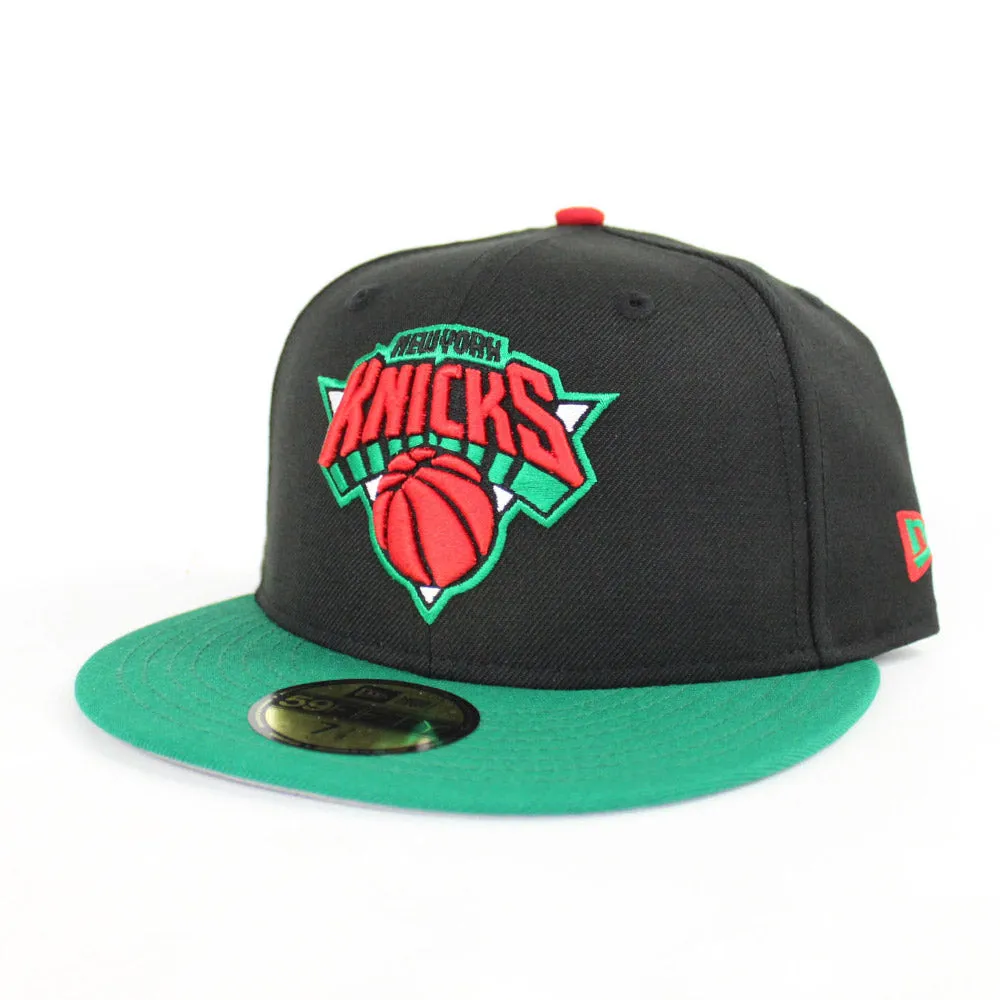 New York Knicks New Era 59Fifty Fitted Hat (Black Green Red Gray Under Brim)