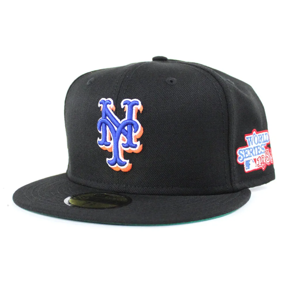 New York Mets 1986 World Series 59Fifty New Era Fitted Hat (Green Under Brim)