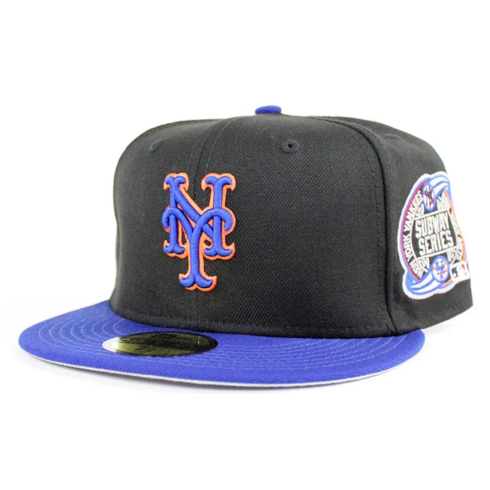 New York Mets 2000 Subway Series New Era 59Fifty Fitted Hat (Black Road Gray Under Brim)