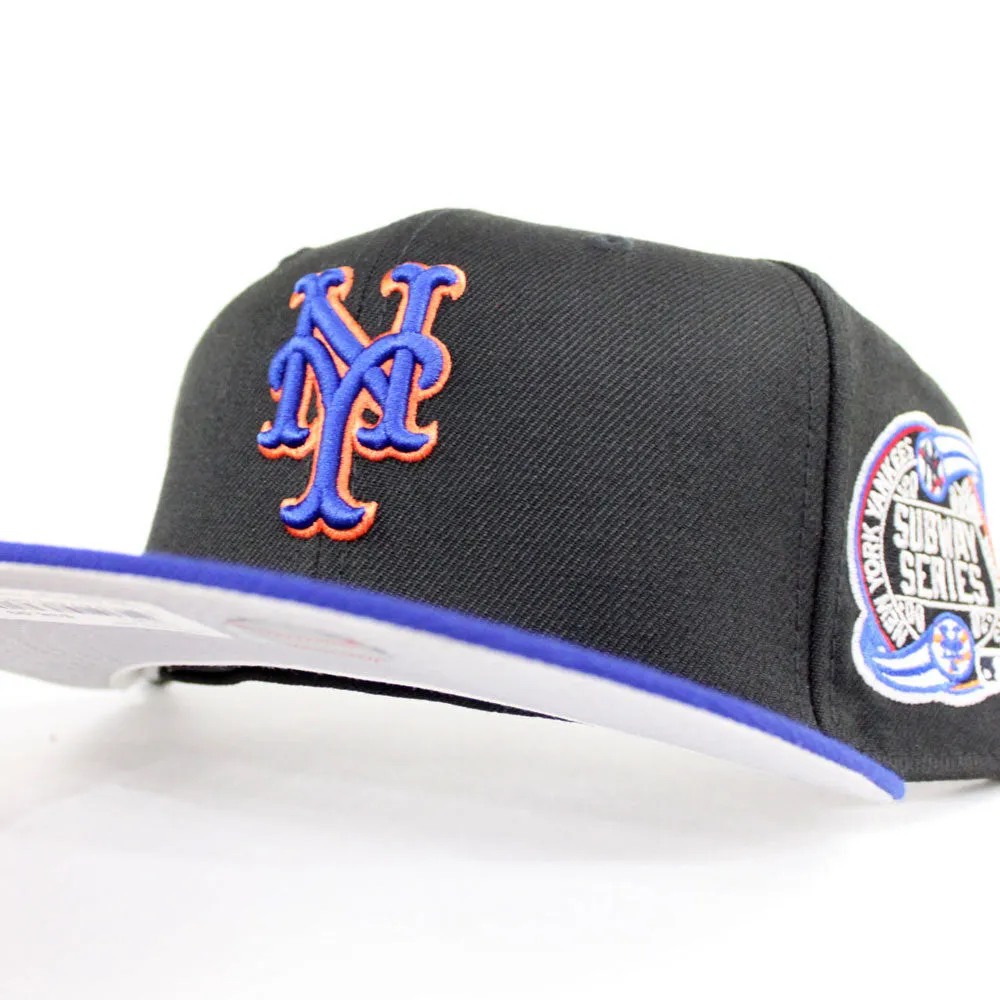 New York Mets 2000 Subway Series New Era 59Fifty Fitted Hat (Black Road Gray Under Brim)