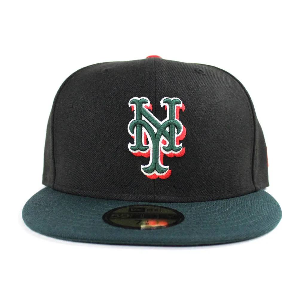 New York Mets New Era 59Fifty Fitted Hats (Air Jordan RETRO 4 SALS BLACK)