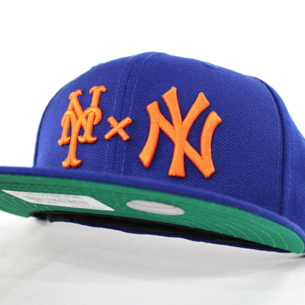 NY Mets x NY Yankees Duel New Era 59Fifty Fitted Hat (Mets Color Green Under Brim)