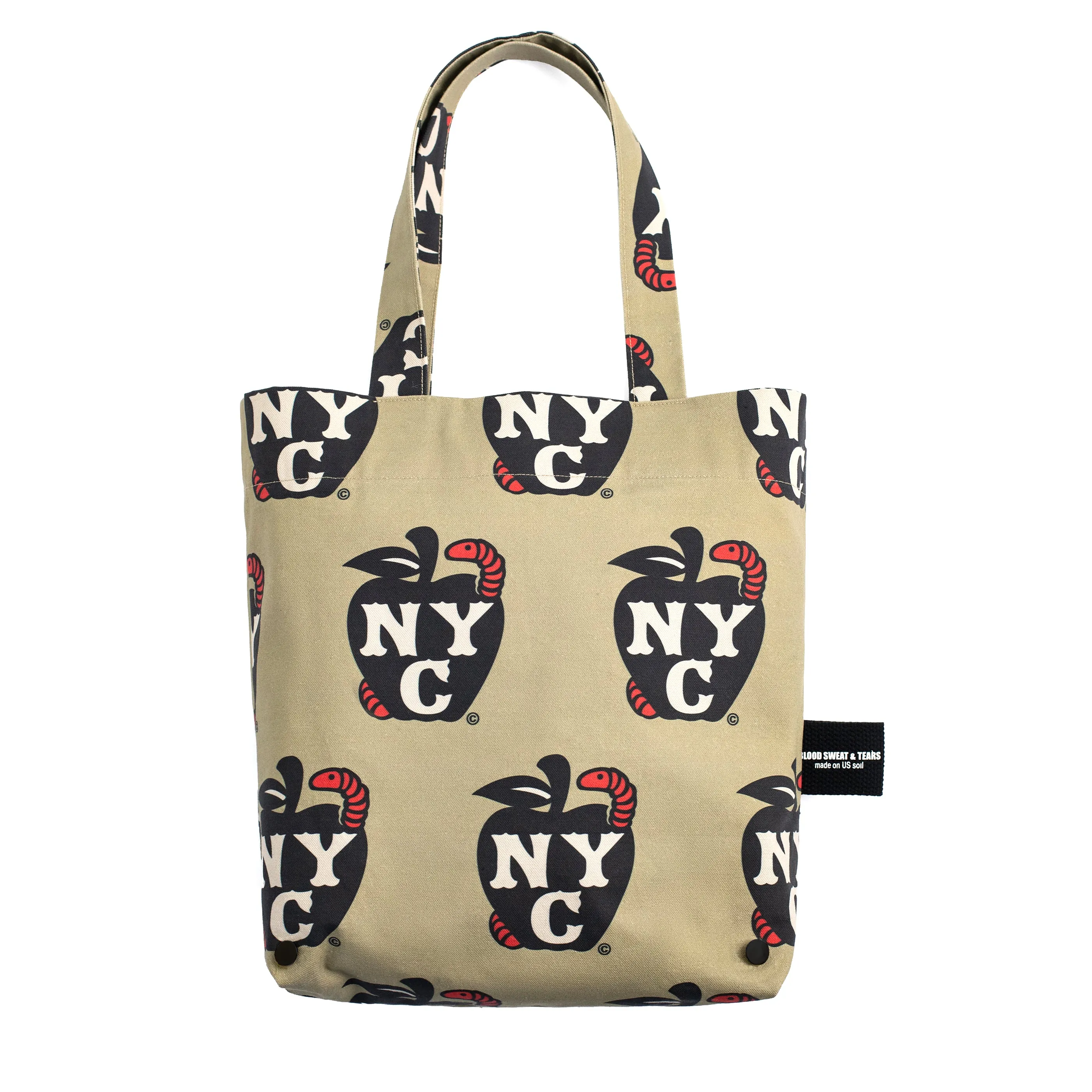 OLD YORK APPLE PRINT TOTE