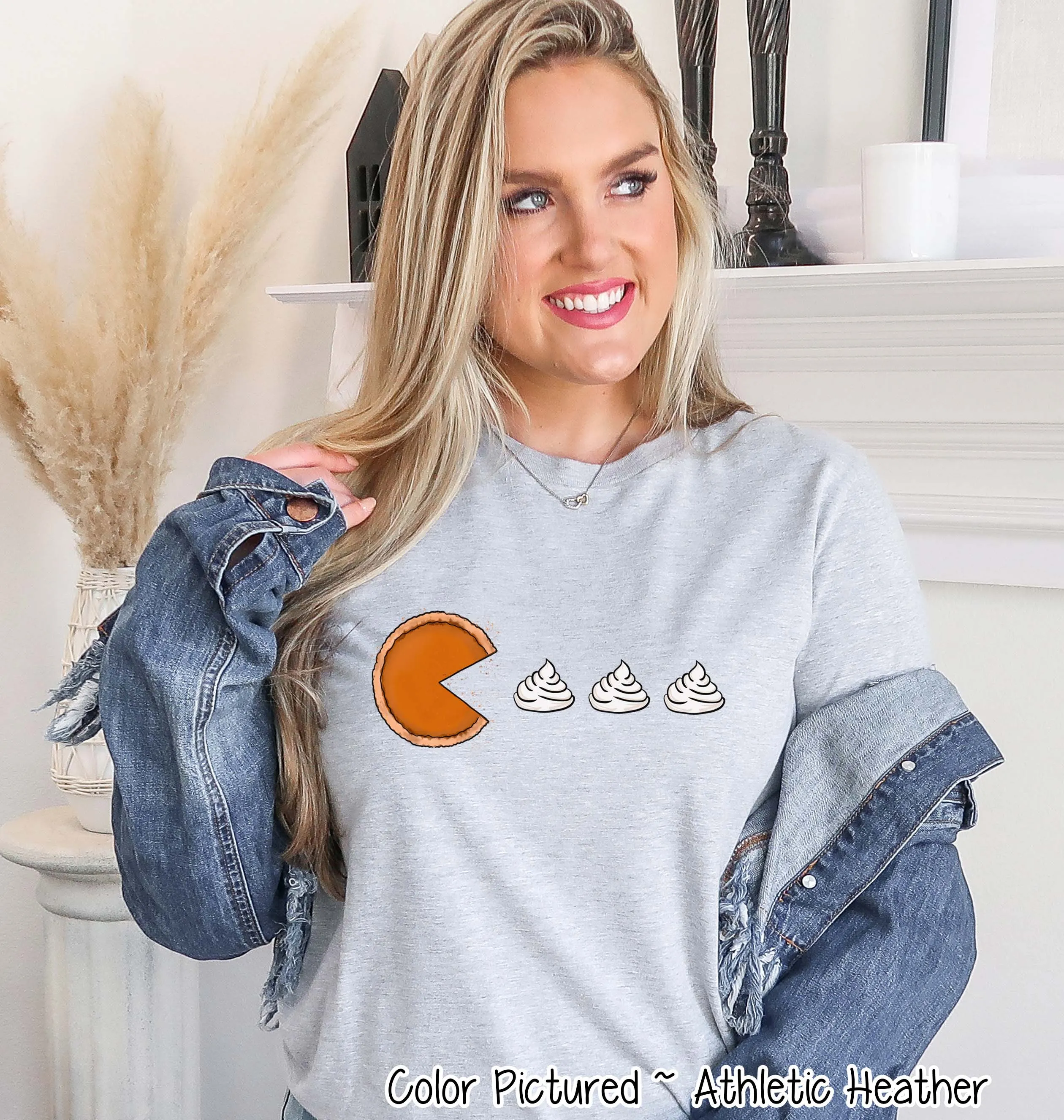 Pac Man Pie Gaming Thanksgiving Fun Fall Tee