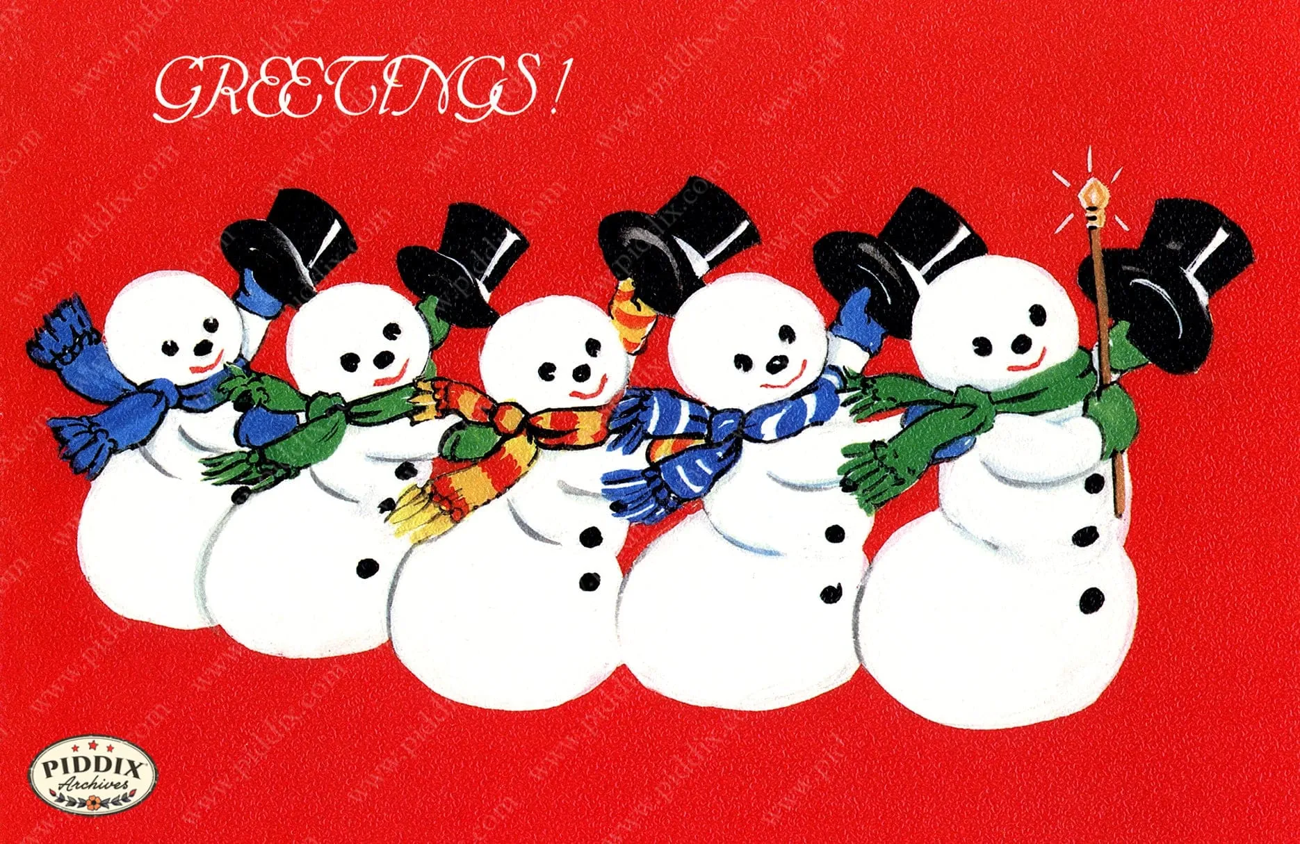 PDXC24226a -- Christmas Snowman Greetings