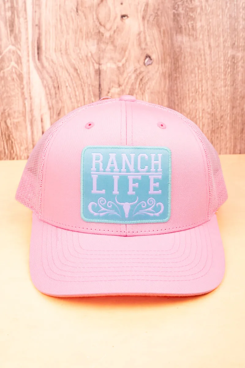 Pink 'Ranch Life' Mesh Cap