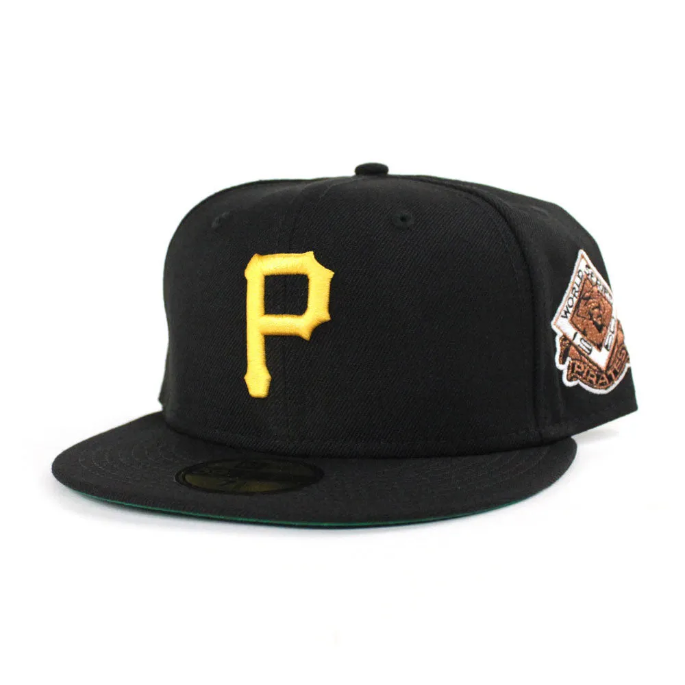 Pittsburgh Pirates 1960 World Series Champion Patch New Era 59Fifty Fitted Hat (Black Green Under Brim)